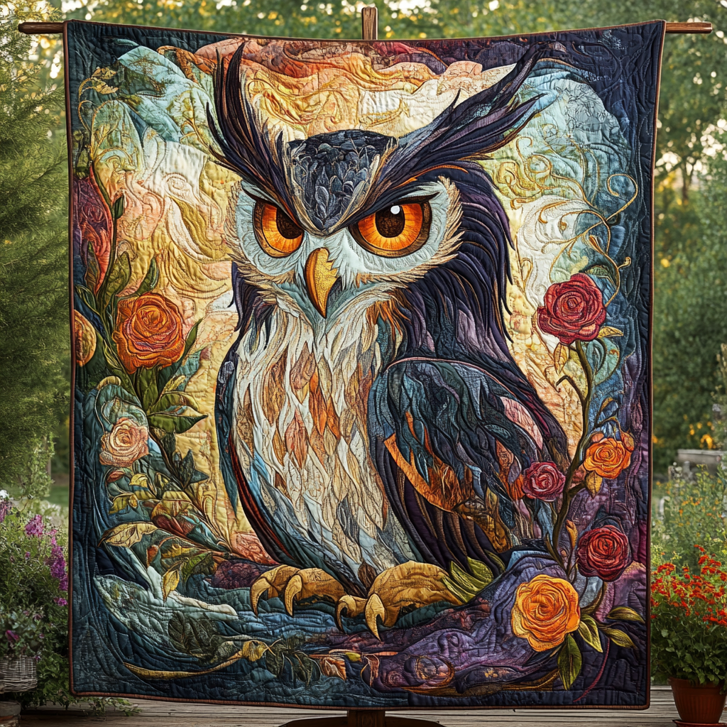 Celestial Owl Quilted Blanket NCU0DK2805