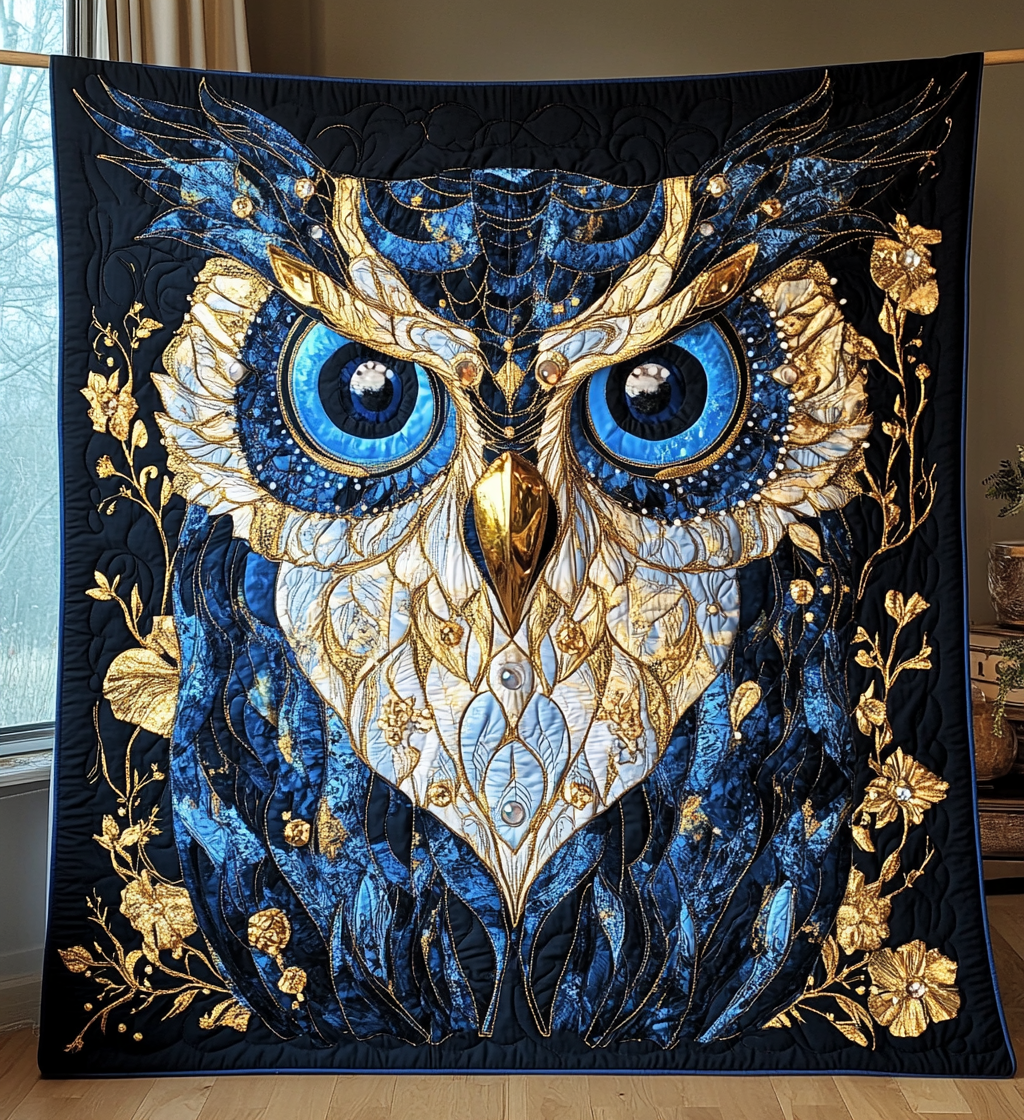 Celestial Owl Quilted Blanket NCU0DV578