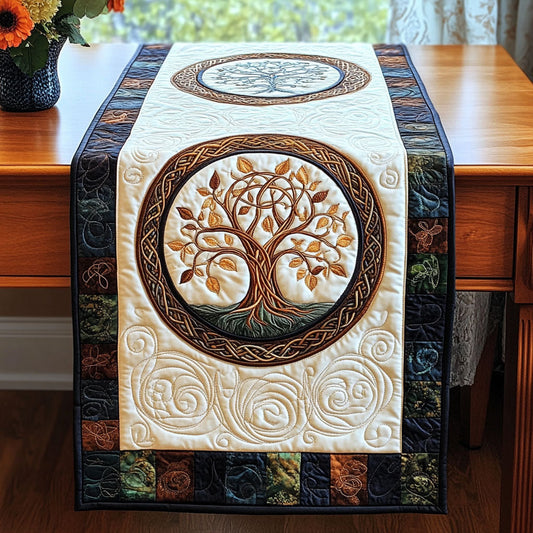 Celtic Circle Quilted Table Runner NCU0NT3026