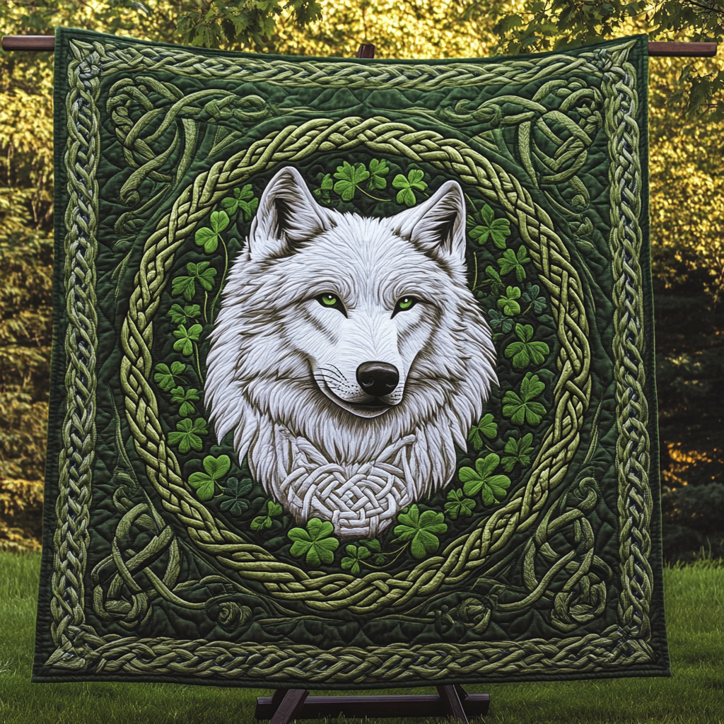 Celtic Wolf Quilted Blanket NCU0DK3305