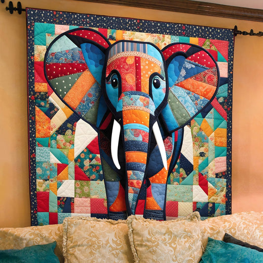 Charming Elephant Quilted Blanket NCU0TH724