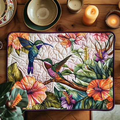 Charming Hummingbirds Quilted Place Mat NCU0TH111