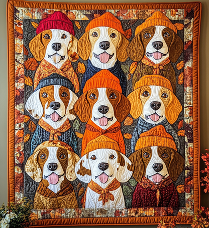 Charming Beagle Quilted Blanket NCU0VL492