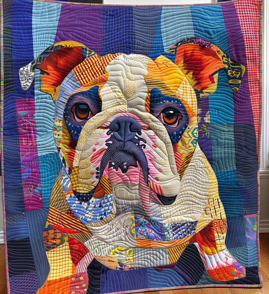 Charming Bulldog Dreams Quilted Blanket NCU0DV1451