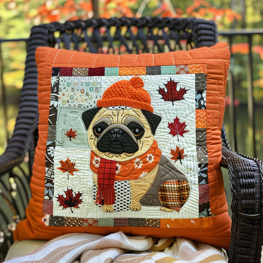 Charming Pugs Quilted Pillow Case NCU0VL289