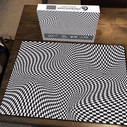 Black & White Checkered Jigsaw Puzzle 1000 Pieces