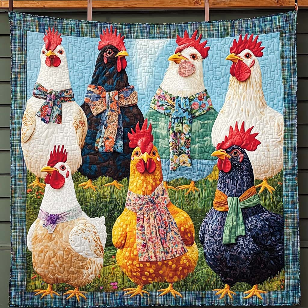 Cheerful Flock Quilted Blanket NCU0NT1034