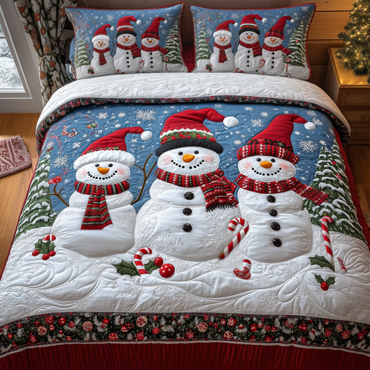 Cheerful Frost Quilted Bedding Set NCU0DV1769