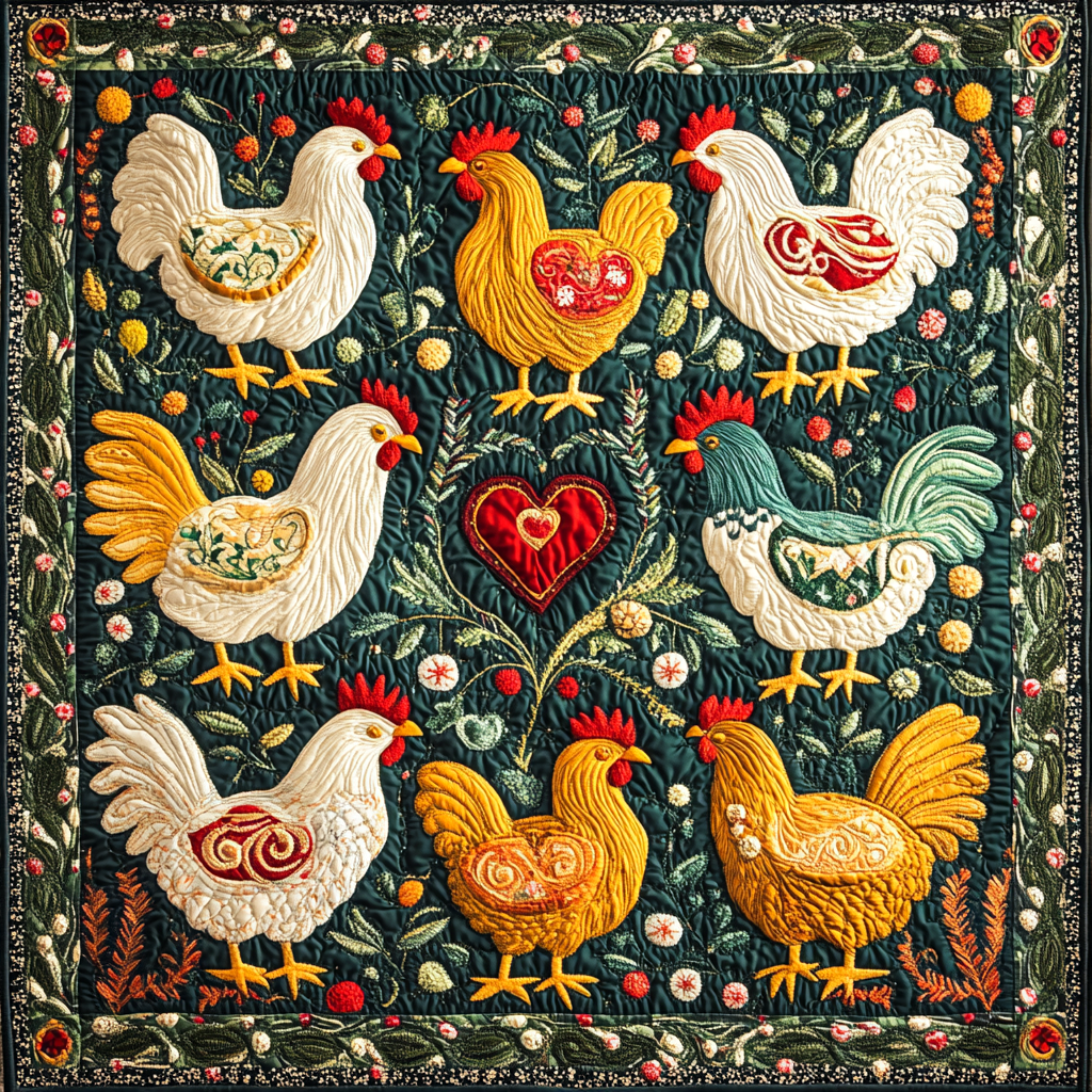 Chicken TAI041124078 Quilt Blanket