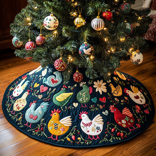 Chicken TAI041124448 Quilted Tree Skirt