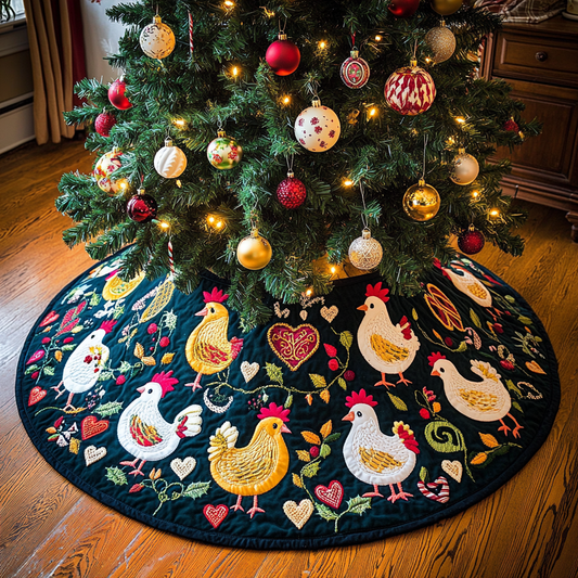 Chicken TAI041124451 Quilted Tree Skirt