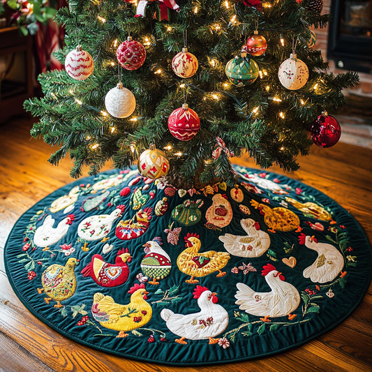 Chicken TAI041124458 Quilted Tree Skirt