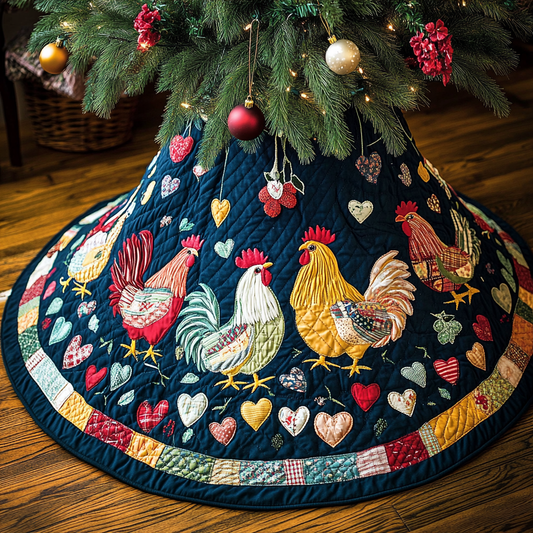 Chicken TAI041124461 Quilted Tree Skirt