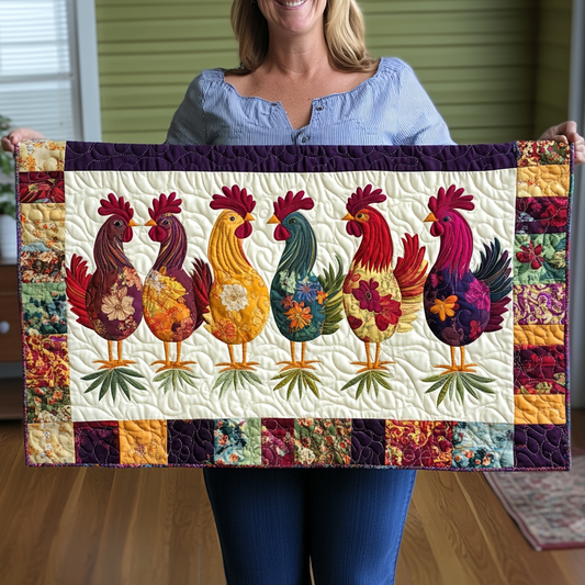 Chicken TAI281024303 Quilted Table Runner