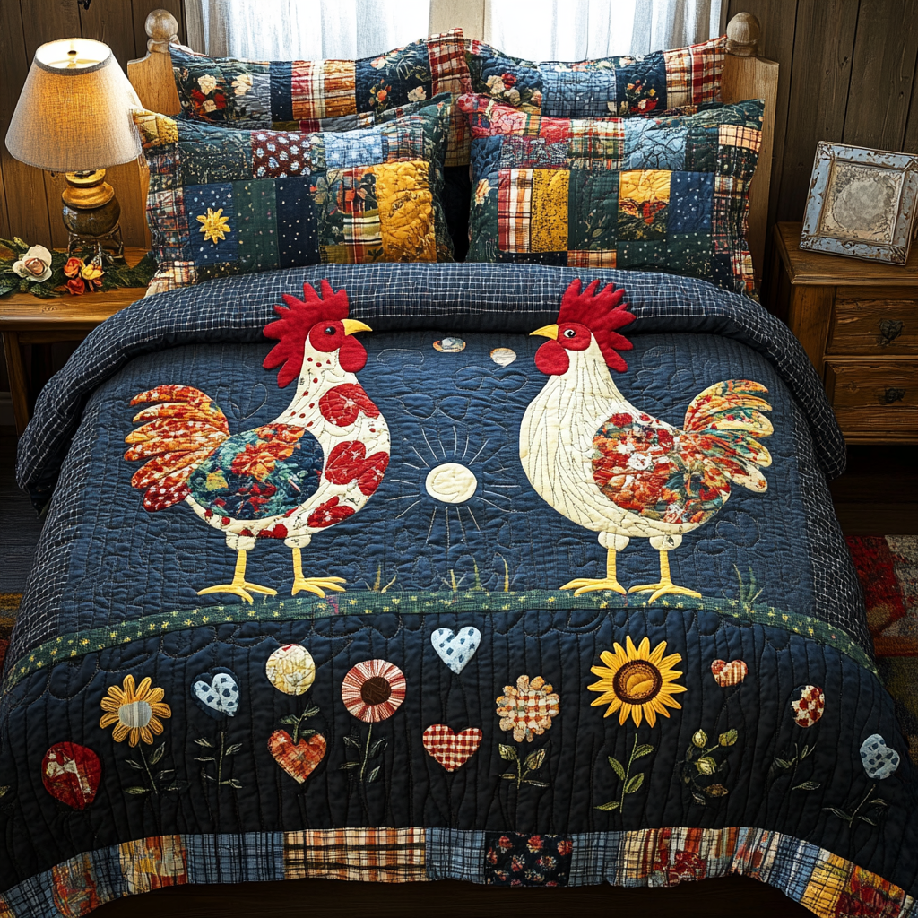 Chicken TAI311024041 Quilt Bedding Set