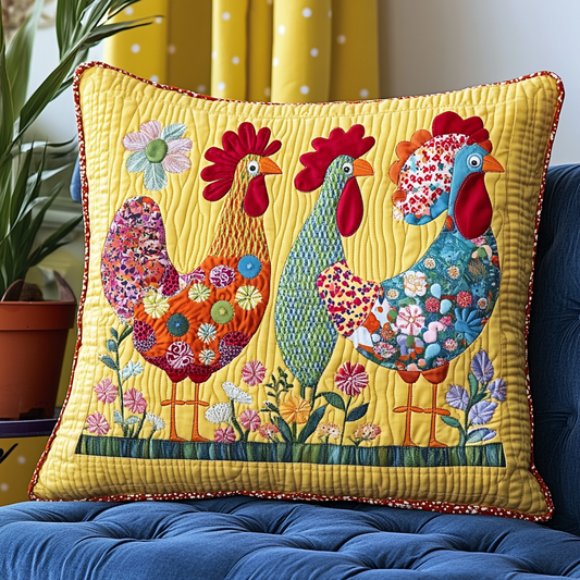 Chicken TAI311024183 Quilted Pillow Case