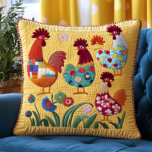 Chicken TAI311024184 Quilted Pillow Case