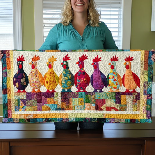 Chicken TAI311024219 Quilted Table Runner