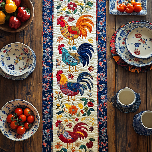 Chicken TAI311024222 Quilted Table Runner