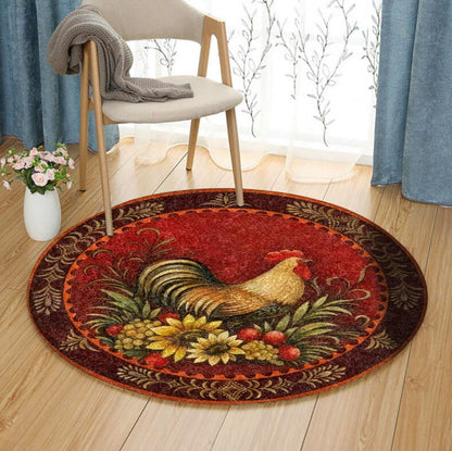 Chicken BL170817RR Round Area Rug