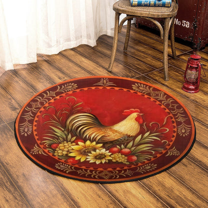 Chicken BL170817RR Round Area Rug