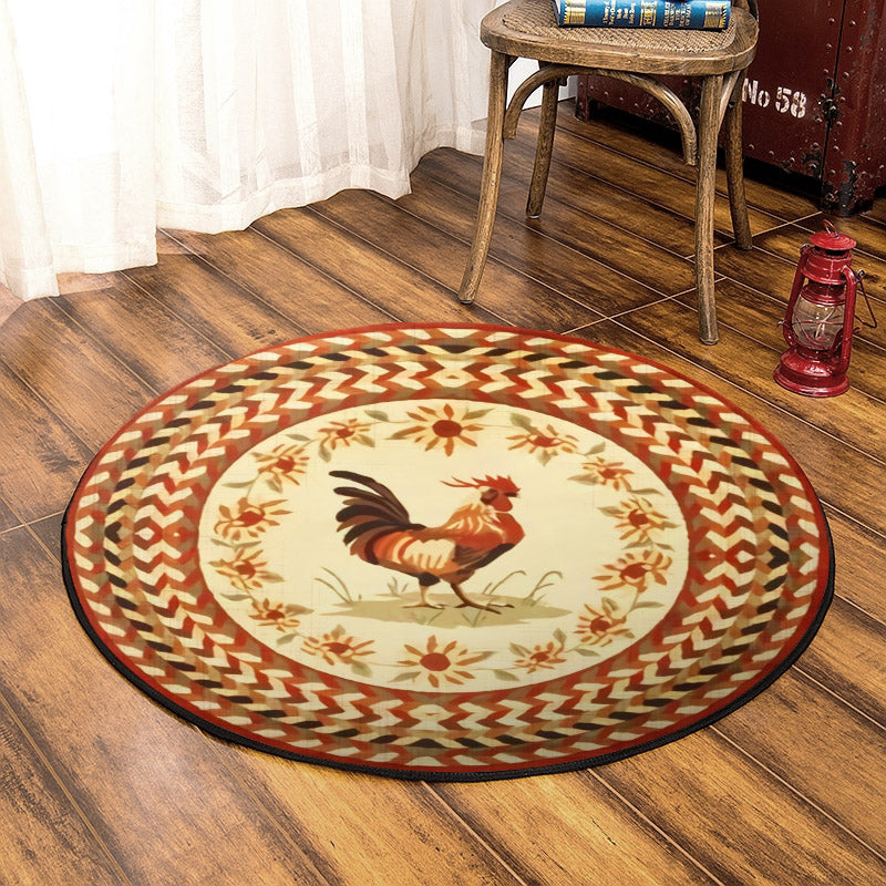 Chicken CLA070807 Round Area Rug