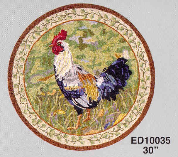 Chicken CLM1910028TM Round Area Rug