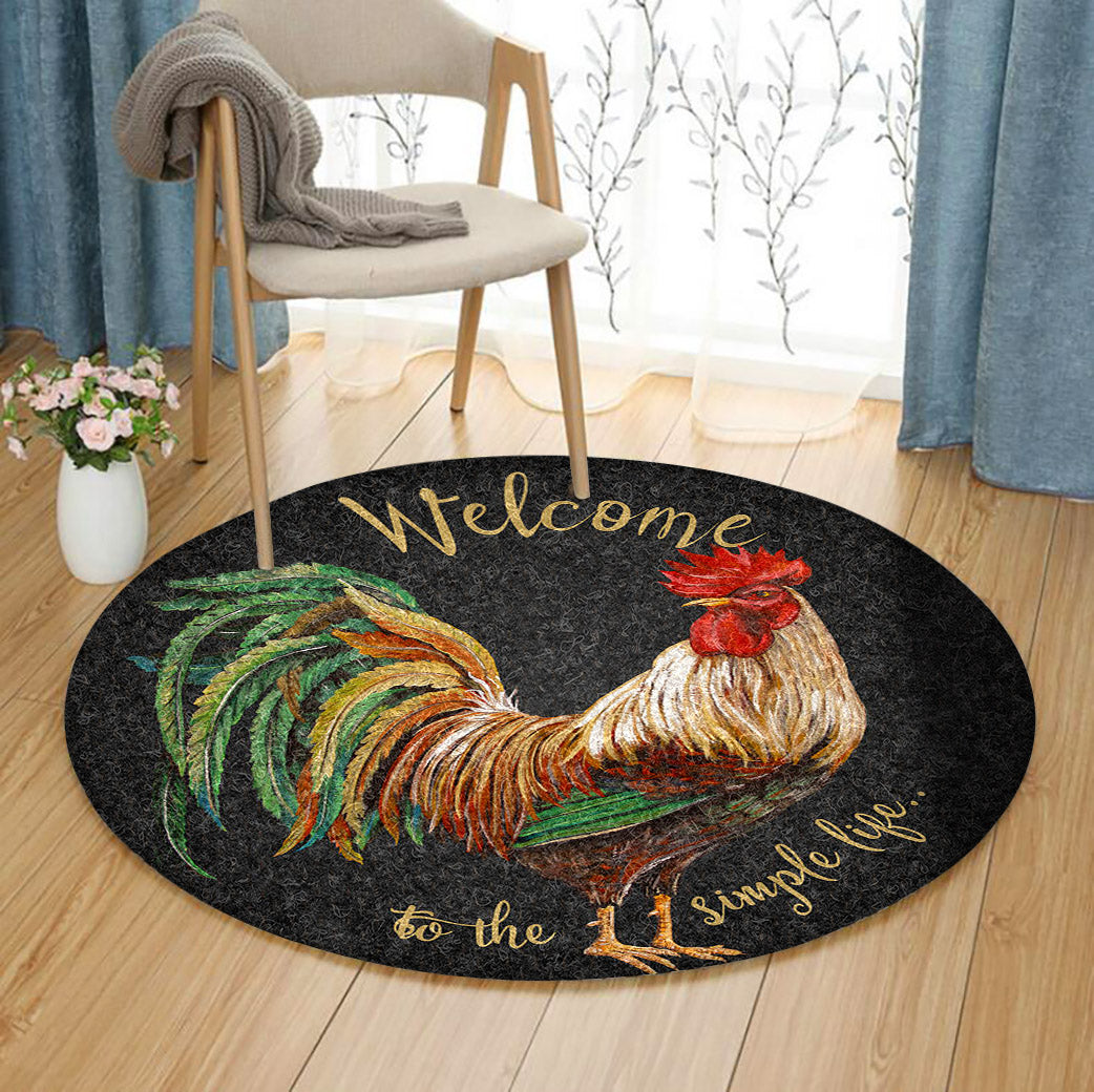 Chicken NT020807A Round Area Rug