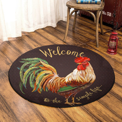 Chicken NT020807A Round Area Rug