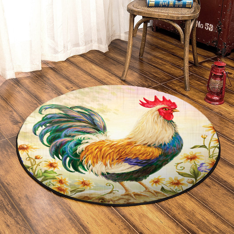 Chicken NT020808A Round Area Rug