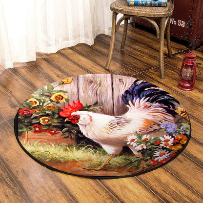 Chicken NT020809A Round Area Rug