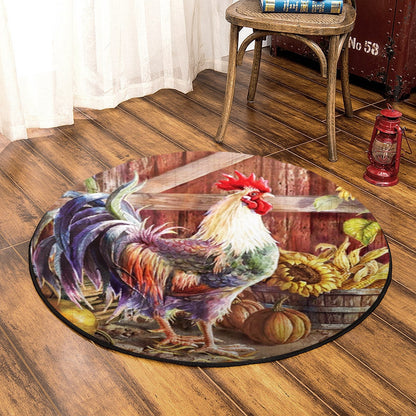 Chicken NT020810A Round Area Rug