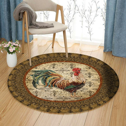 Chicken QN240806TM Round Area Rug