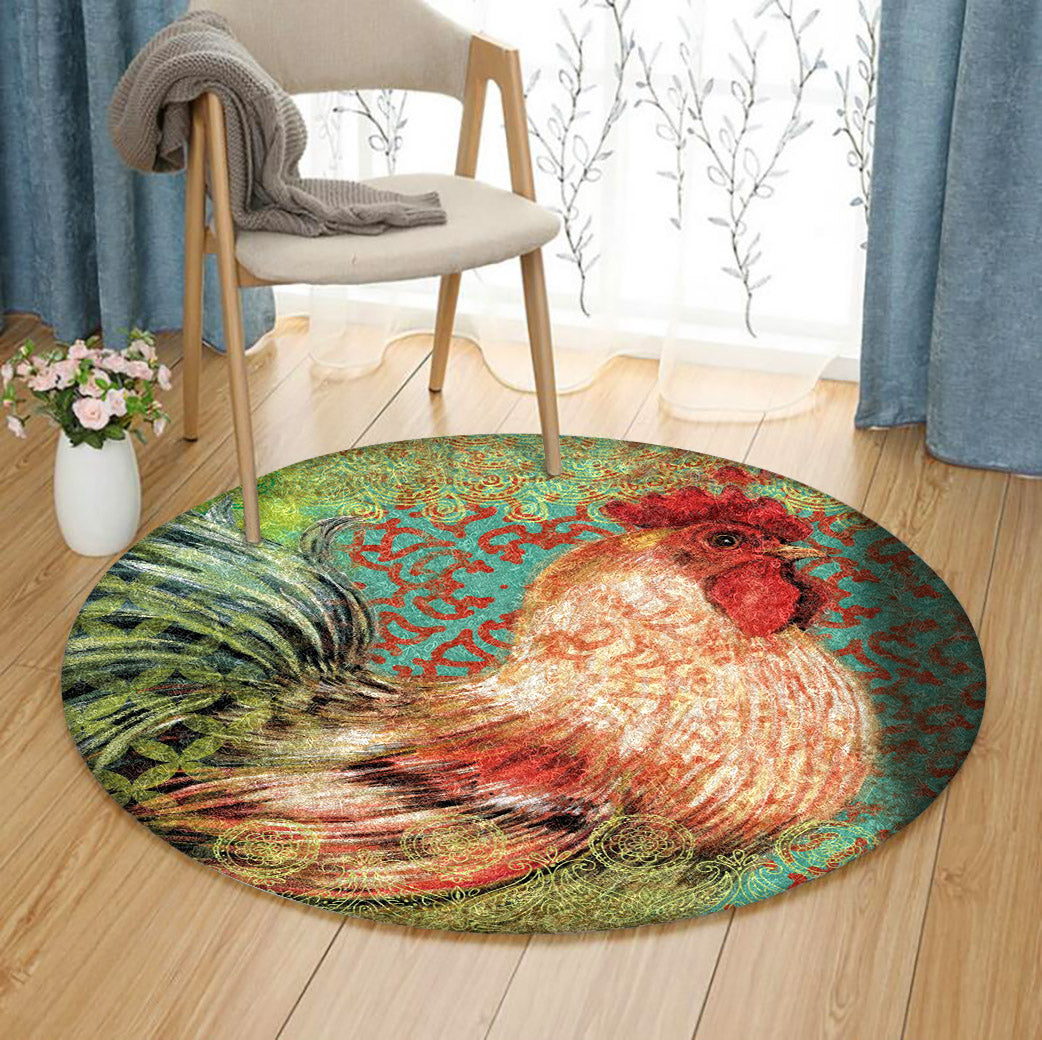 Chicken TL140915TM Round Area Rug