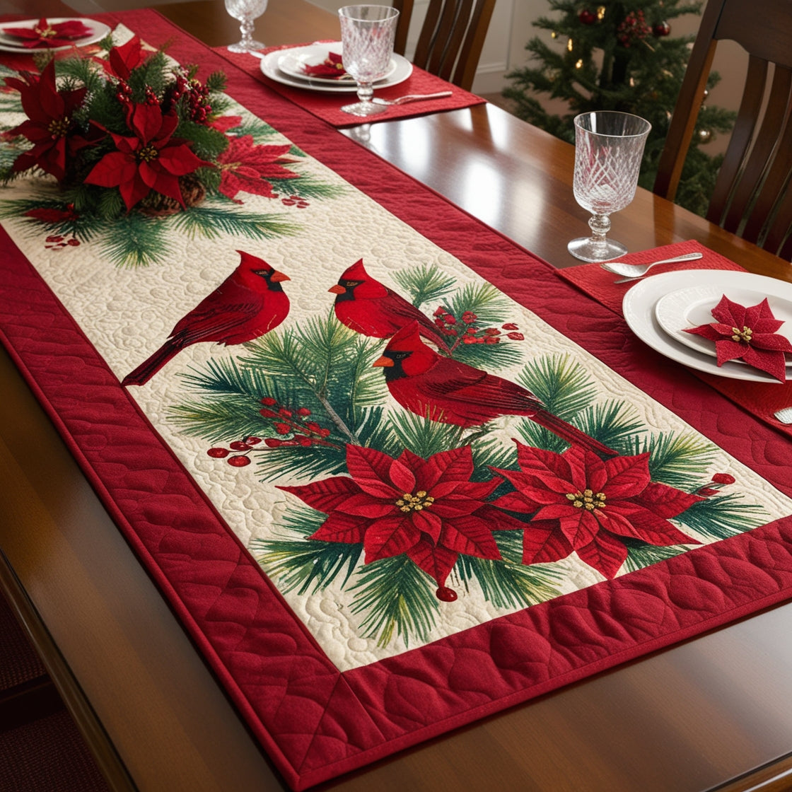 Christmas Cardinal NTA311024230 Quilted Table Runner