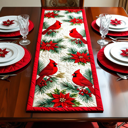 Christmas Cardinal NTA311024234 Quilted Table Runner