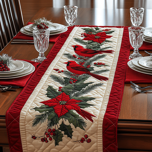 Christmas Cardinal TAI311024224 Quilted Table Runner