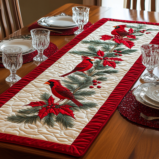 Christmas Cardinal TAI311024225 Quilted Table Runner