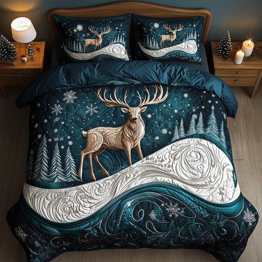 Christmas Deer TAI061124162 Quilt Bedding Set