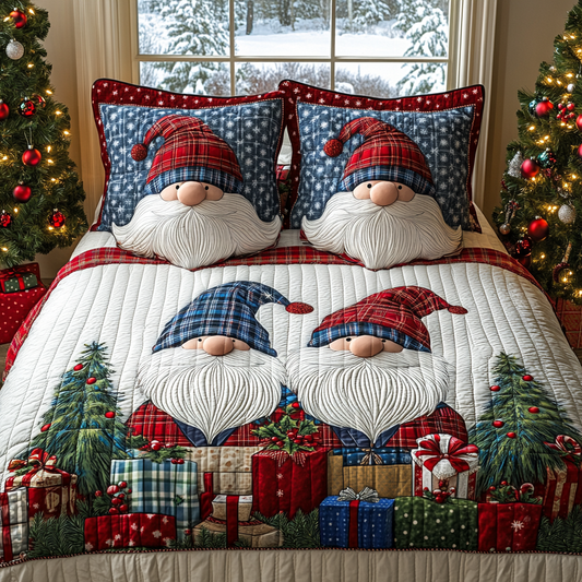 Christmas Gnome TAI041124190 Quilt Bedding Set