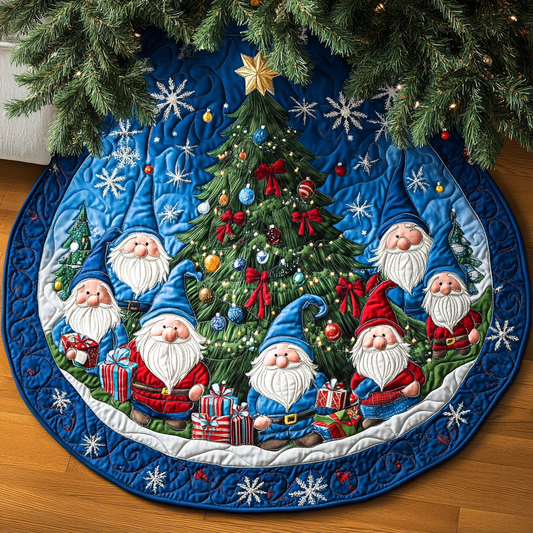 Christmas Gnome TAI041124522 Quilted Tree Skirt