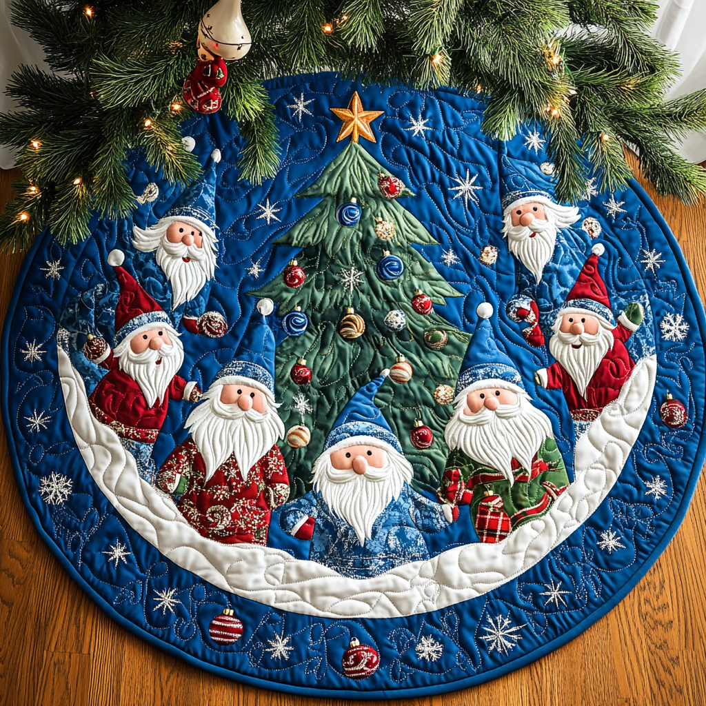 Christmas Gnome TAI041124523 Quilted Tree Skirt