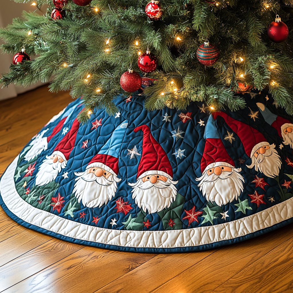 Christmas Gnome TAI041124528 Quilted Tree Skirt