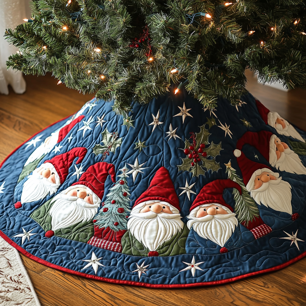 Christmas Gnome TAI041124531 Quilted Tree Skirt