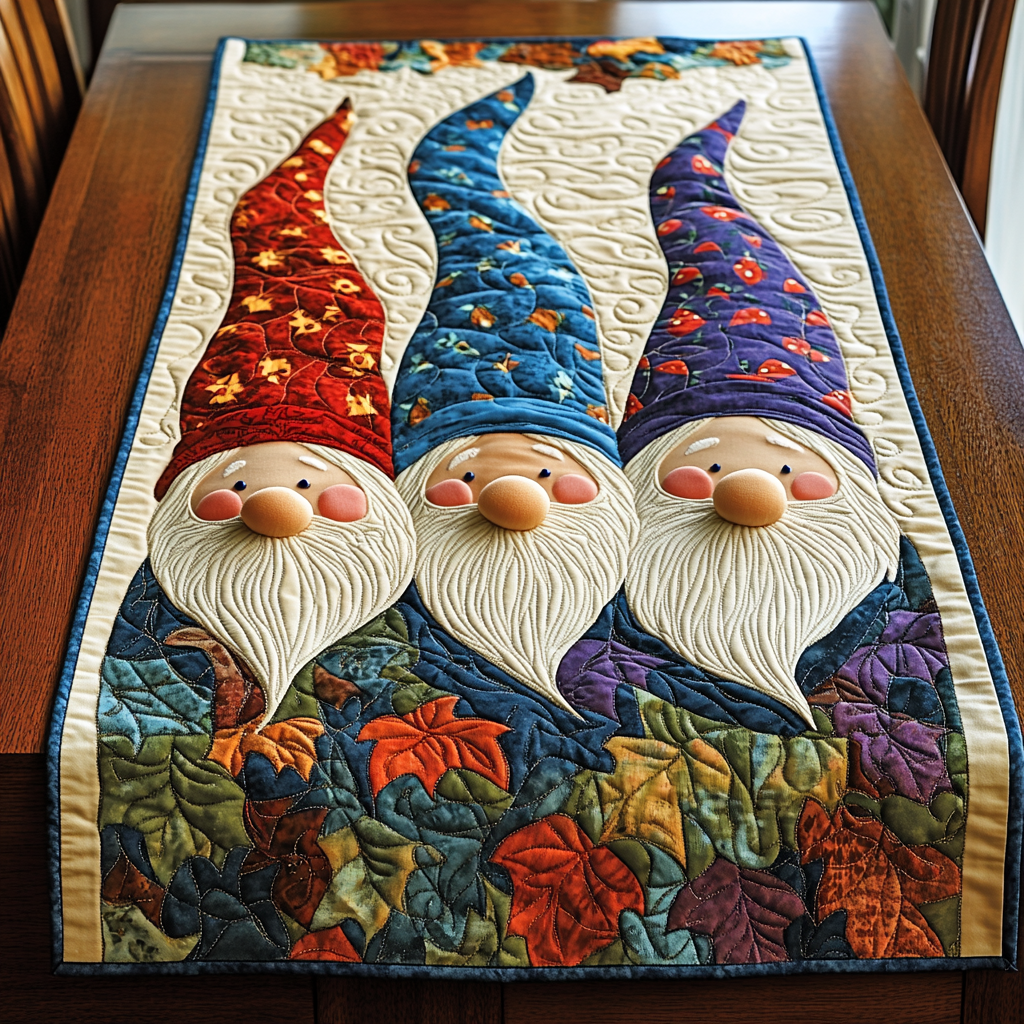 Christmas Gnome TAI041124594 Quilted Table Runner