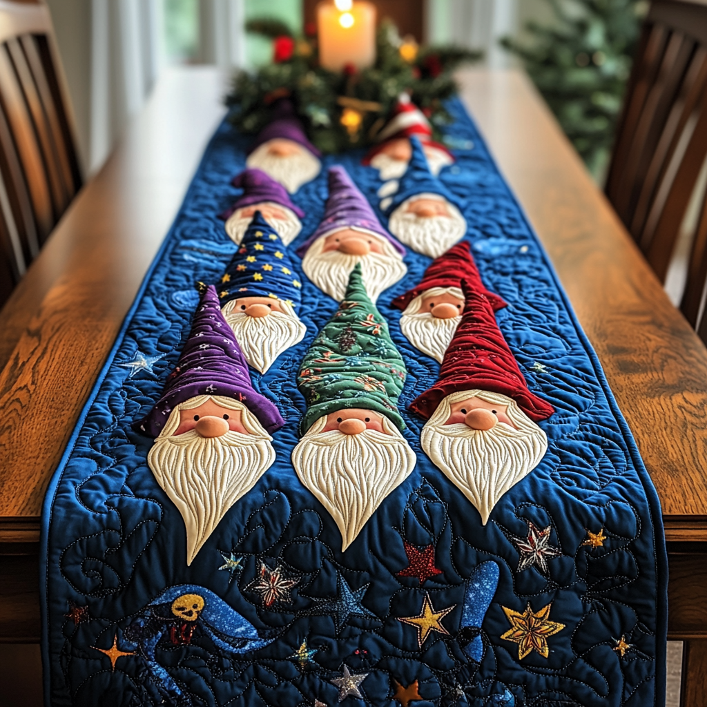 Christmas Gnome TAI041124636 Quilted Table Runner