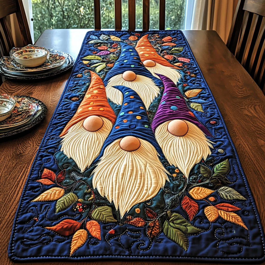 Christmas Gnome TAI041124642 Quilted Table Runner