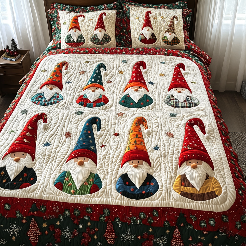 Christmas Gnome TAI311024024 Quilt Bedding Set