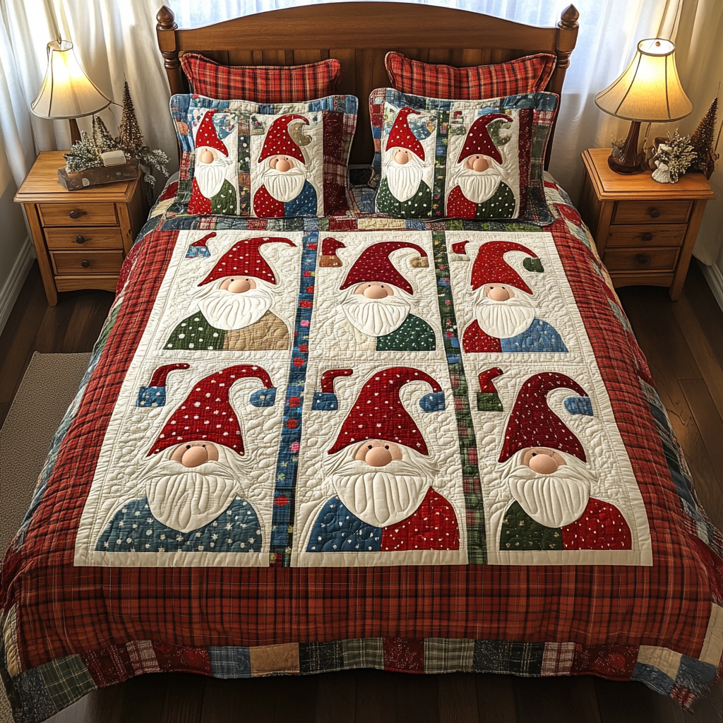 Christmas Gnome TAI311024025 Quilt Bedding Set