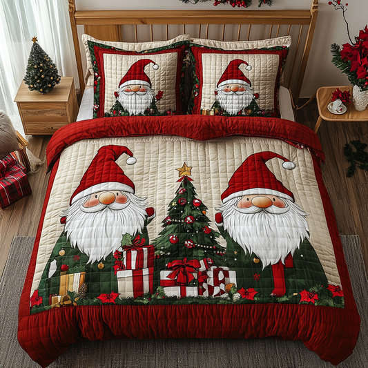 Christmas Gnome TAI311024069 Quilt Bedding Set